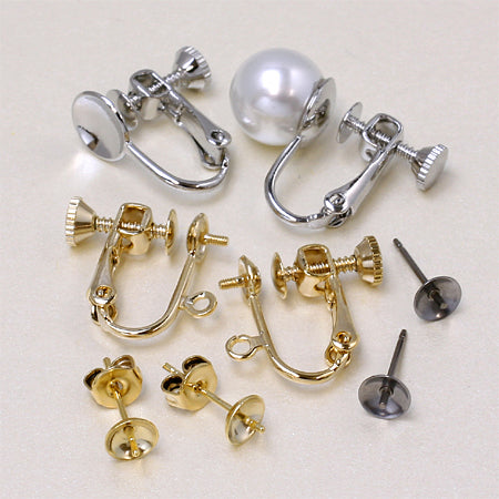 Earrings titanium core gold