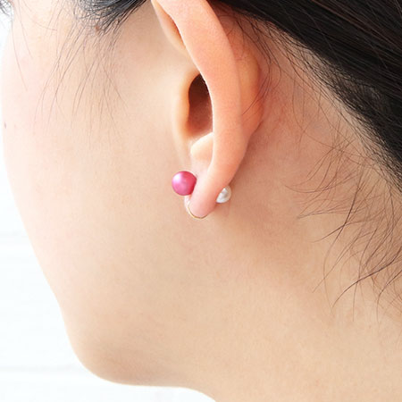 Non-pierced earrings rhodium color