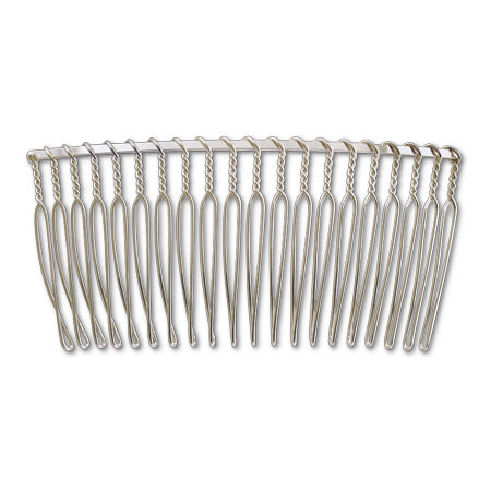 Hair fittings 20 combs rhodium color