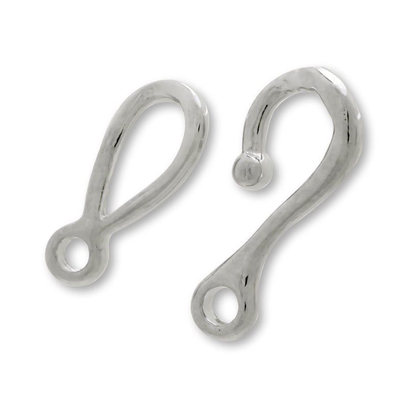 Hook closure rhodium color