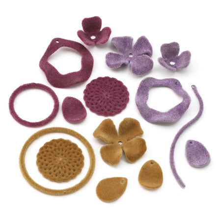 Flocky parts ring deformed lilac [Outlet]