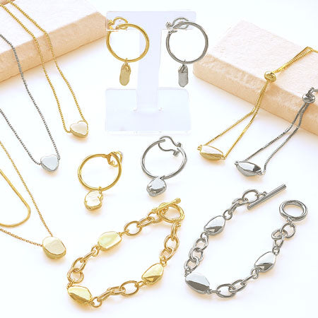 メタルビーズ ハート 横穴 ロジウムカラー – 貴和製作所オンラインストア