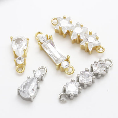 Charm Cubic Zirconia Claw Claw Claw 3rd No.2 2 2 Cancan Rodium Color