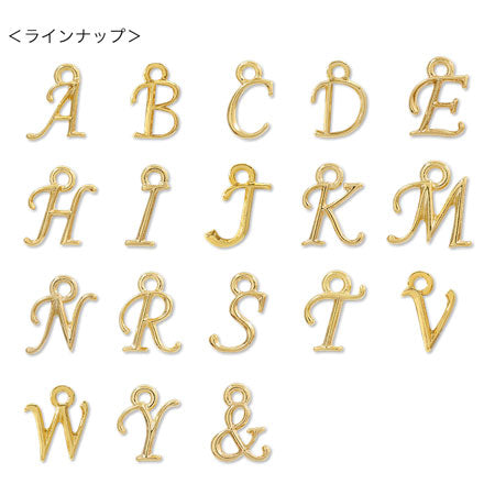 Charm initial a a gold