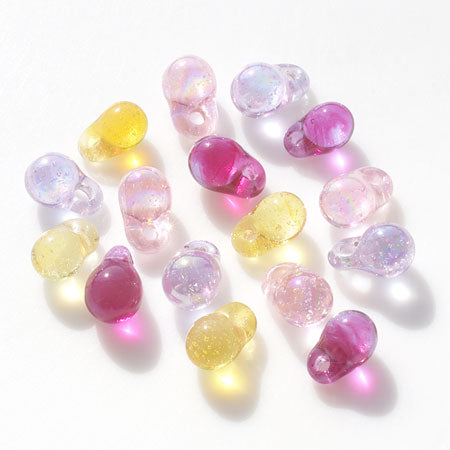 American made glass shower beads cotton candy