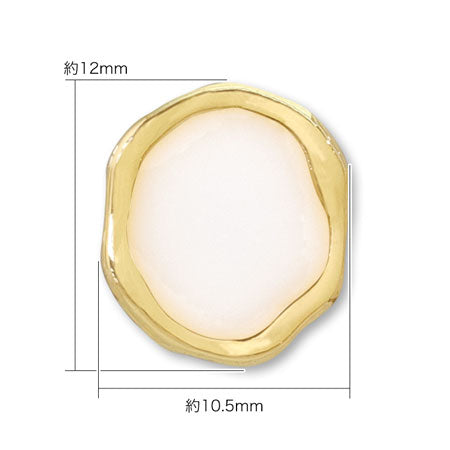 Melty frame resin-filled deformed round no ring white/G