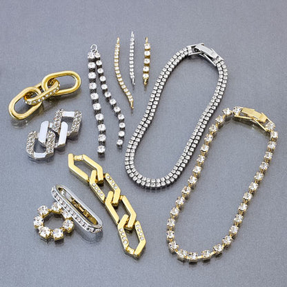 Chain parts with stone 4 gold