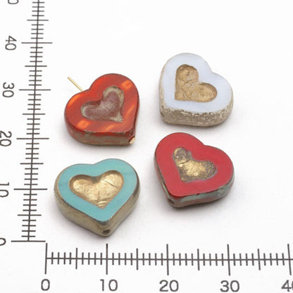 チェコ テーブルカット ハート　ミックスオレンジ/ピカソ