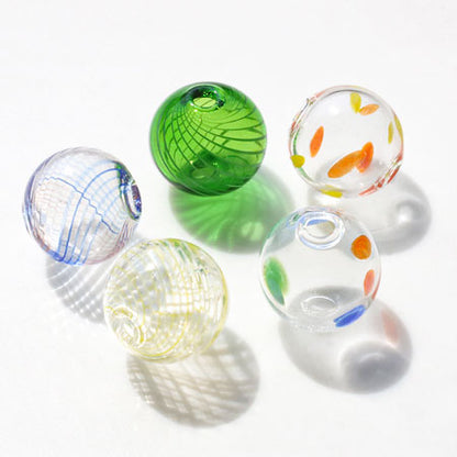 Glass ball 2 holes green