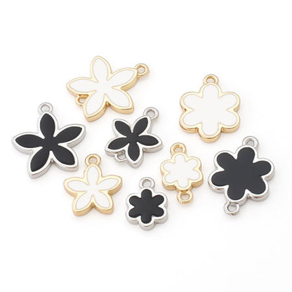 Charm 6-petal flat 1 ring White/G