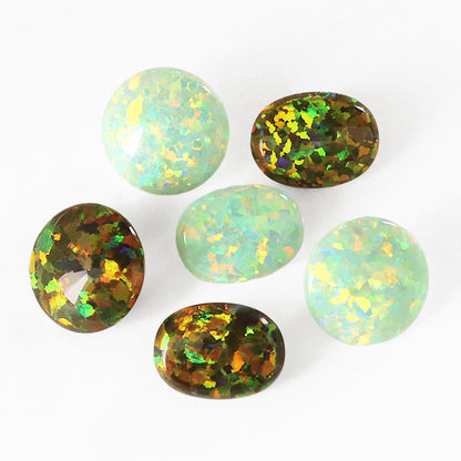 Artificial opal (KYOTO OPAL) Oval Mint Green