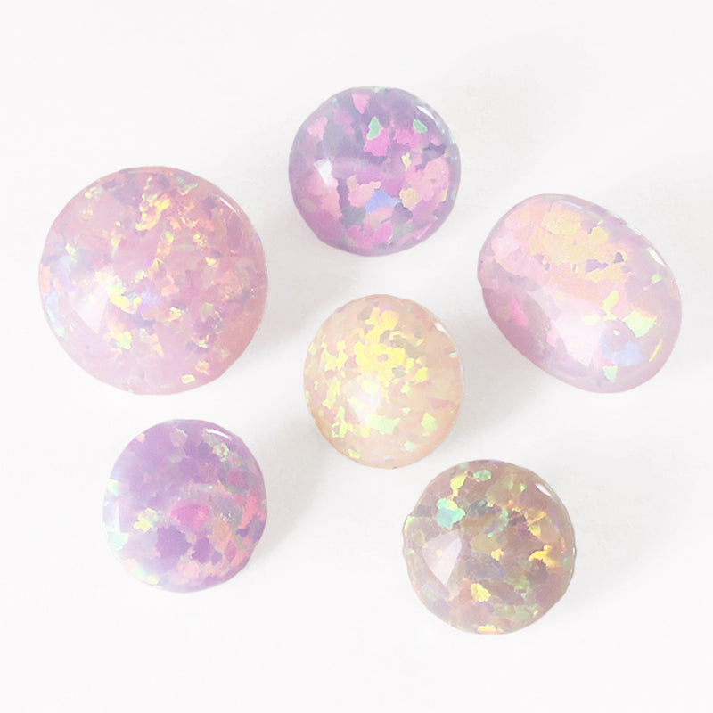 Artificial opal (KYOTO OPAL) oval pastel pink