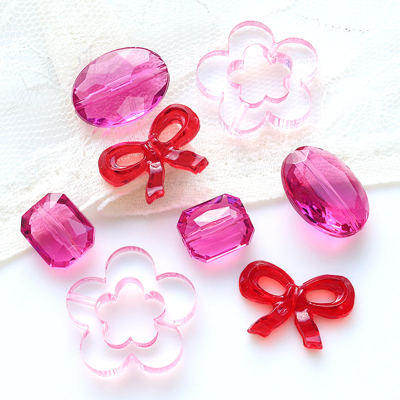 Acrylic Germany cheerful flower crystal/light pink