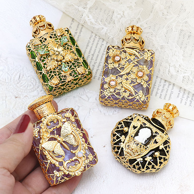 Perfume bottle cameo ornament