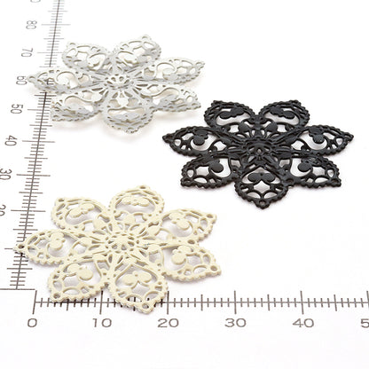 Italian filigree parts approx. 33mm ivory