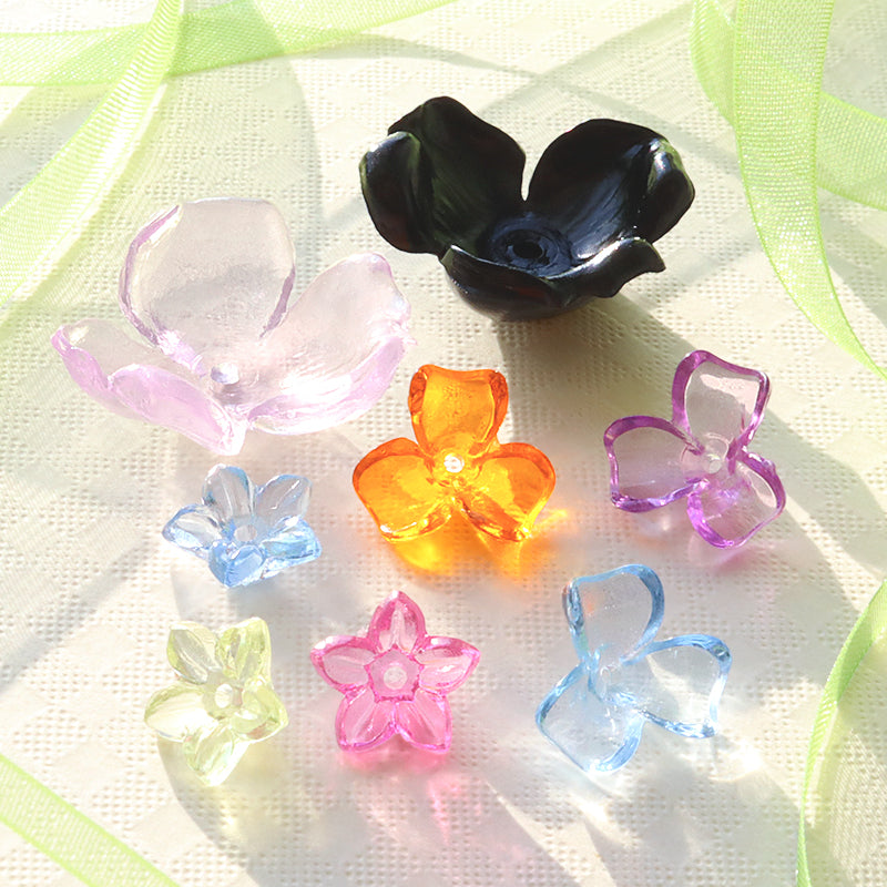 Acrylic Made in Germany Flower 12 Clear Orange