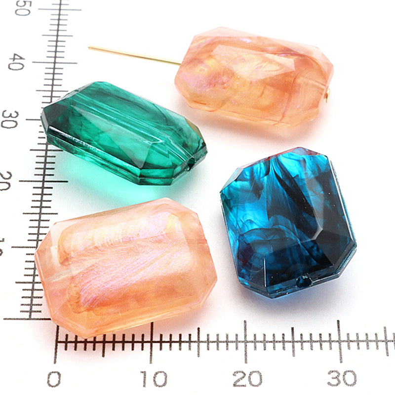 Acrylic German-made Rectangle 4 Clear Emerald