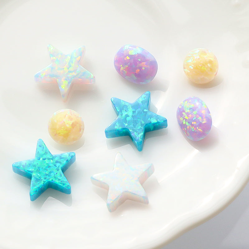 人工オパール(KYOTO OPAL) スター　スノーホワイト