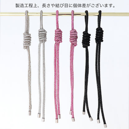 Tassel with rhinestones, black