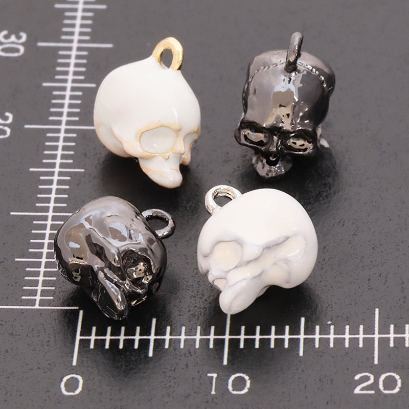 チャーム ドクロ No.2 ホワイト/G – 貴和製作所オンラインストア