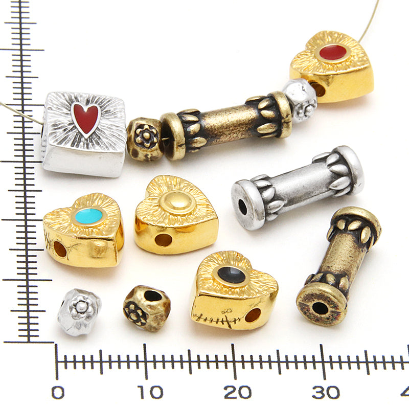 ギリシャパーツ フラワービーズ　金古美