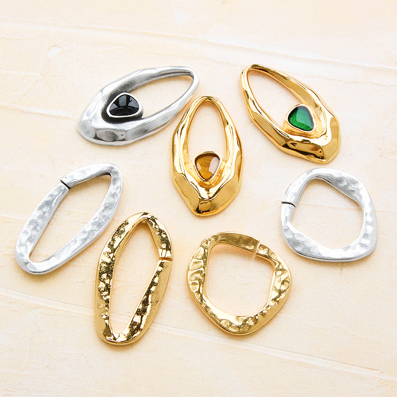 ギリシャパーツ ニュアンスドロップ　ブラック/銀古美