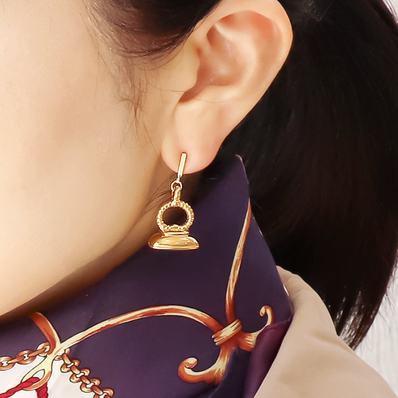 ギリシャパーツ  レクタングルスタンパー　ブラック/銀古美