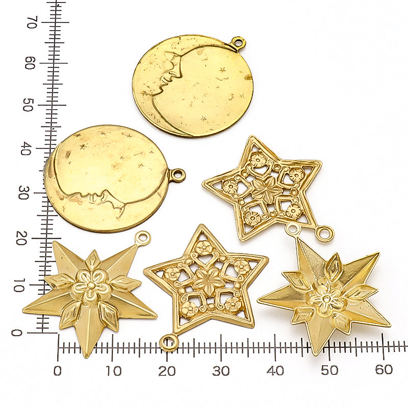 アメリカ チャーム スター 生地 ☆American☆Vintage ☆Star☆チャーム