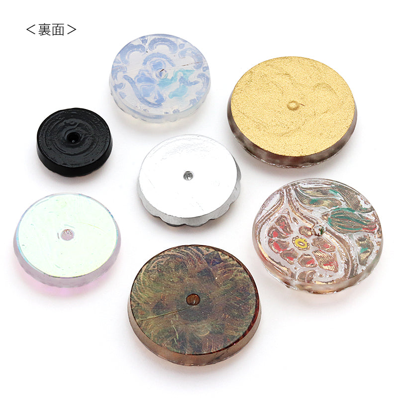 チェコ カボション ナチュラルフラワー クリソライト/G – 貴和製作所