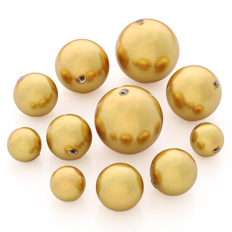 [大袋］貴和クリスタル ＃5818 片穴　ロイヤルゴールド