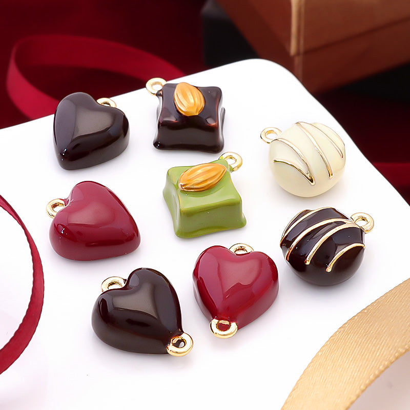 チャーム ボンボンショコラ スクエア　ブラウン/G