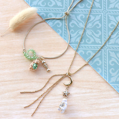 Charm Cat Crystal White/G