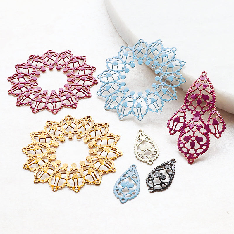 Italian filigree parts Botanica Lt. Blue