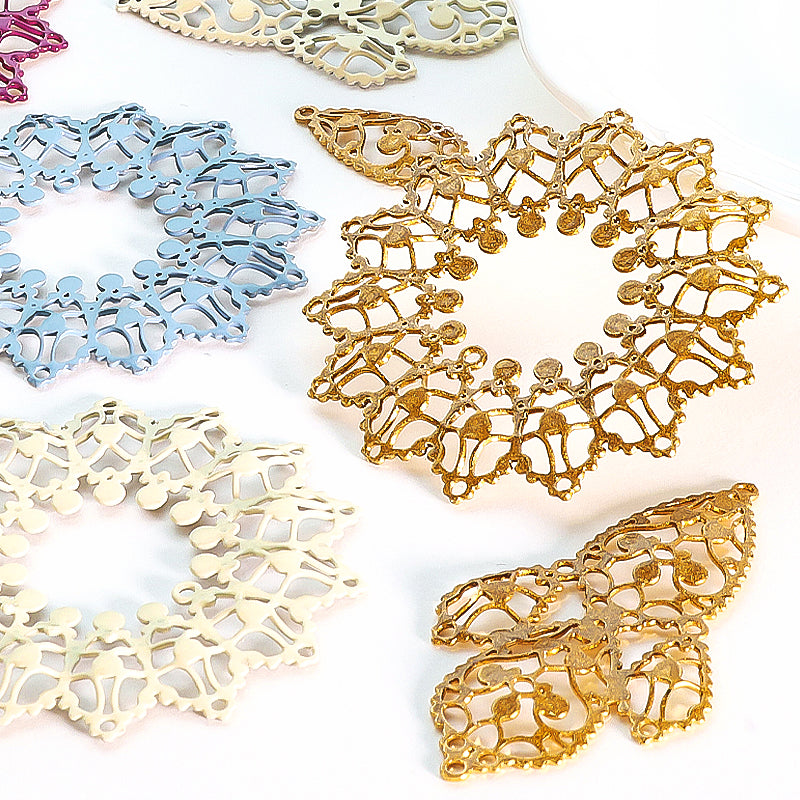 Italian filigree parts Botanica Lt. Blue