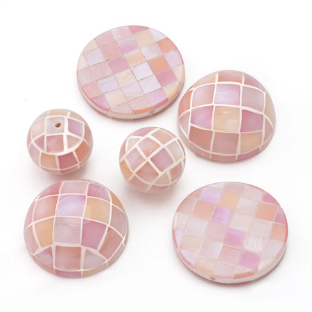 Mosaic Shell Coin Pink Orange MIX [Outlet]