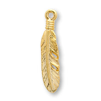 Domestic cast charm feather 1 gold