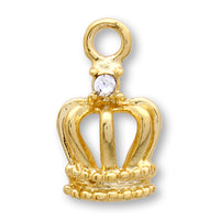Domestic cast charm Crown 3 Gold
