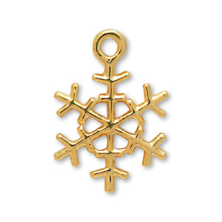 Domestic cast charm Snow No.3 Gold