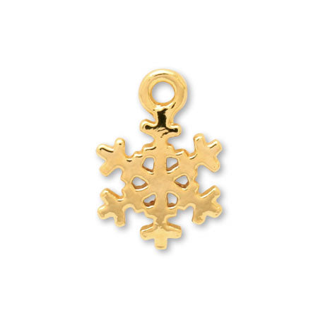 Domestic cast charm Snow No.4 Gold