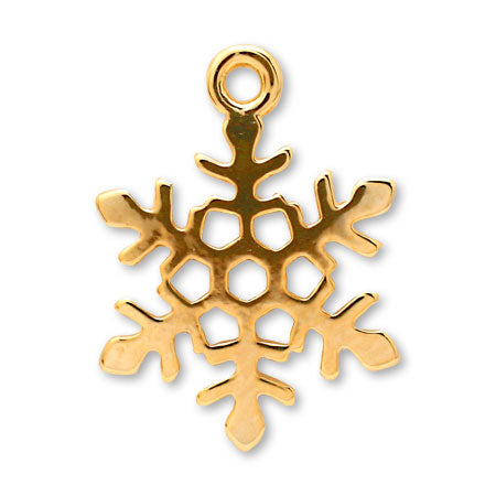 Domestic cast charm Snow No.6 Gold