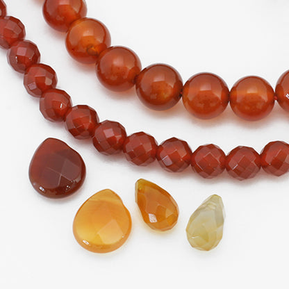 Natural stone round carnelian (dyed)