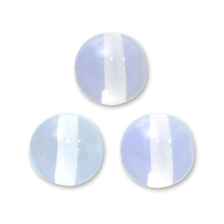 Natural stone round white opal (imitation)