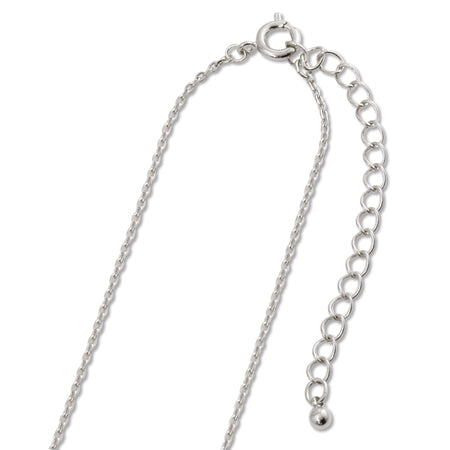 Chain necklace 235SDC4 (with adjuster) Rhodium color