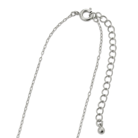 Chain necklace K-101 (with adjuster) Rhodium color