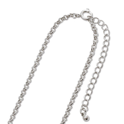 Chain necklace K-106 (with adjuster) Rhodium color