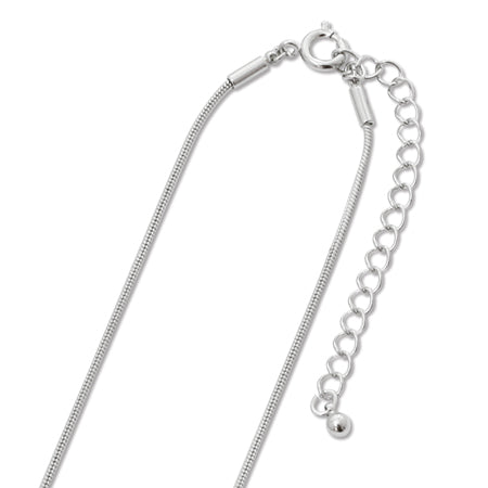 Chain necklace K-109 (with adjuster) Rhodium color