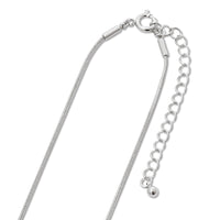 Chain necklace K-109 (with adjuster) Rhodium color