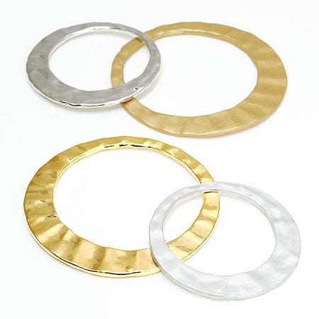 Metal ring parts round No.3 matte gold
