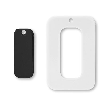 Acetate parts double -sided square 1 hole White/Black [Outlet]