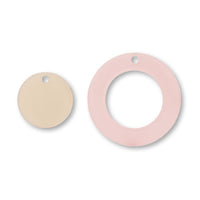 Acetate parts double -sided round 1 hole clear pink/beige [Outlet]